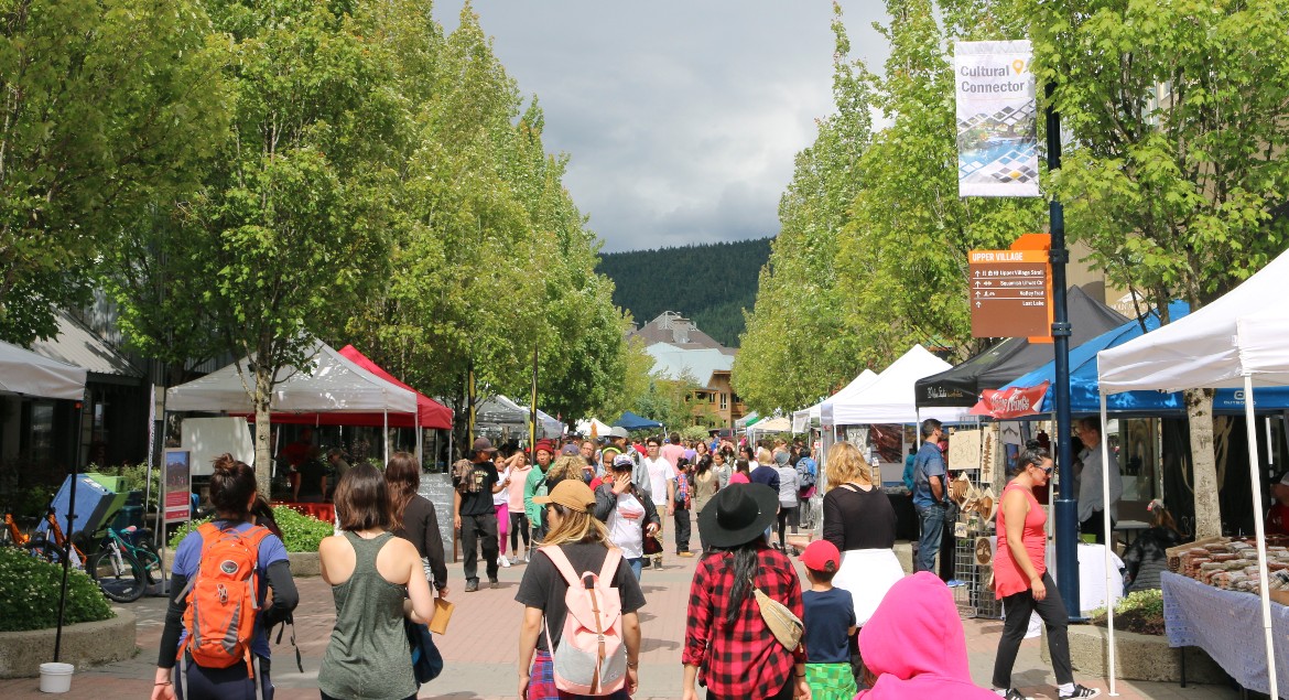 Market Crowds in Whistler
