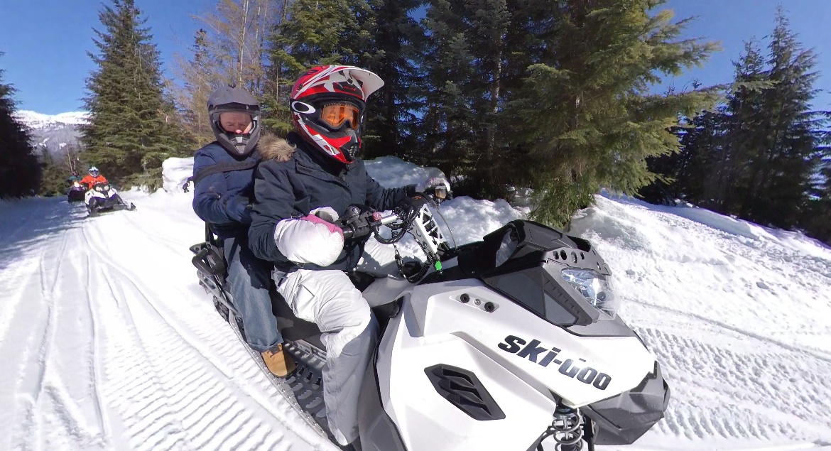 On a Whistler Snowmobiling Tour